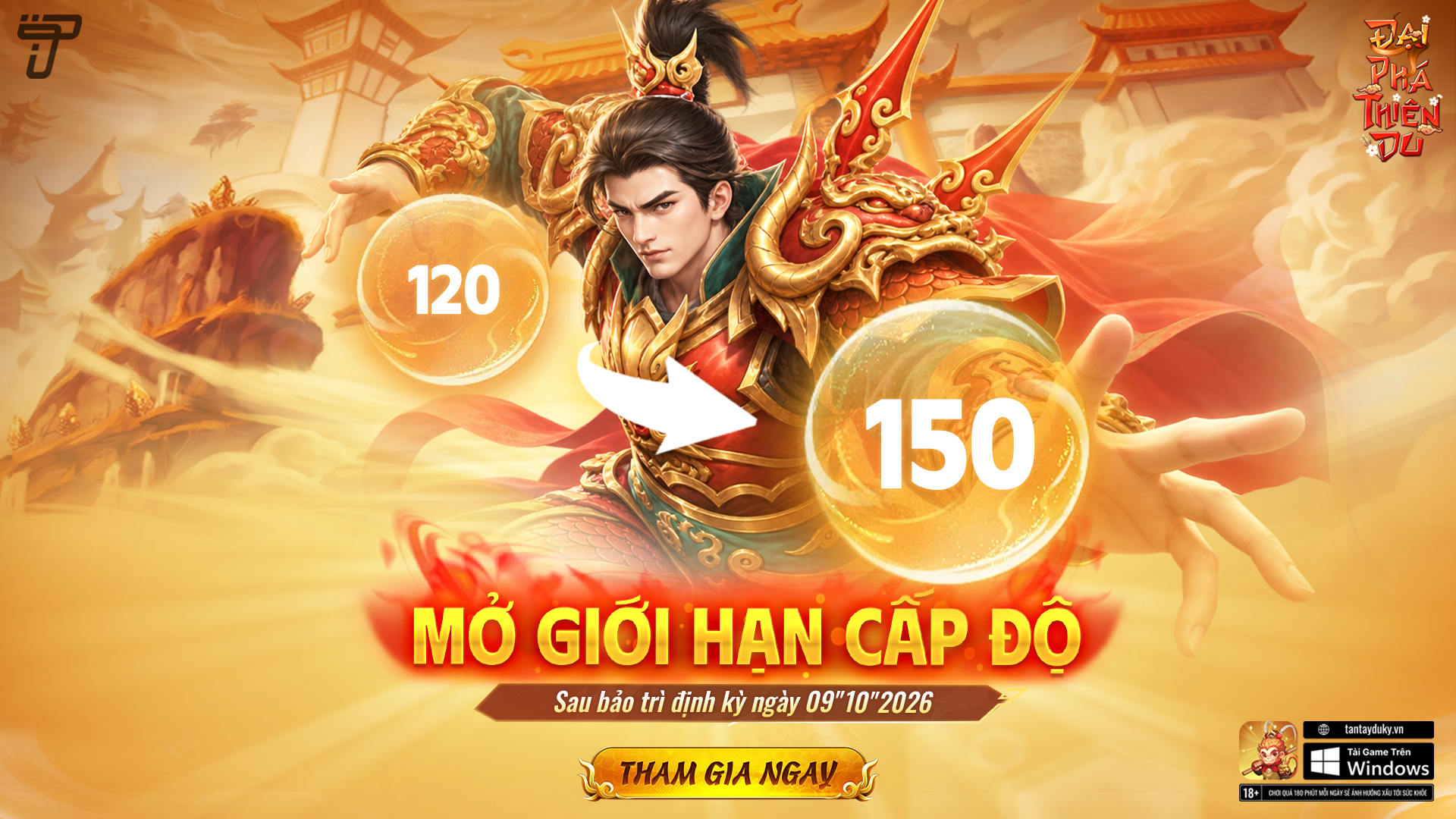 Mở Giới Hạn Cấp Nhân Vật 120 - 150 | Đại Phá Thiên Du