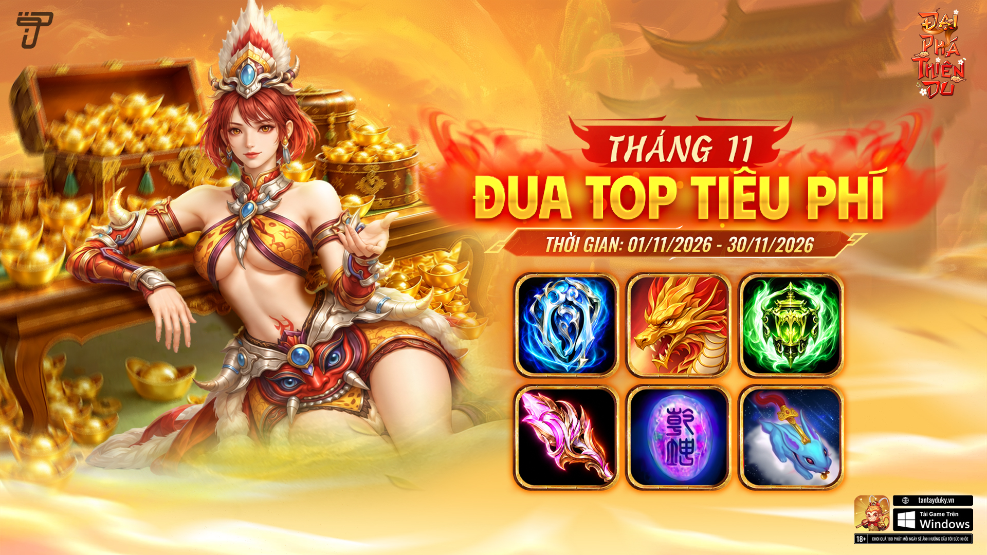 Đua Top Tiêu Phí Tháng 11 | Đại Phá Thiên Du
