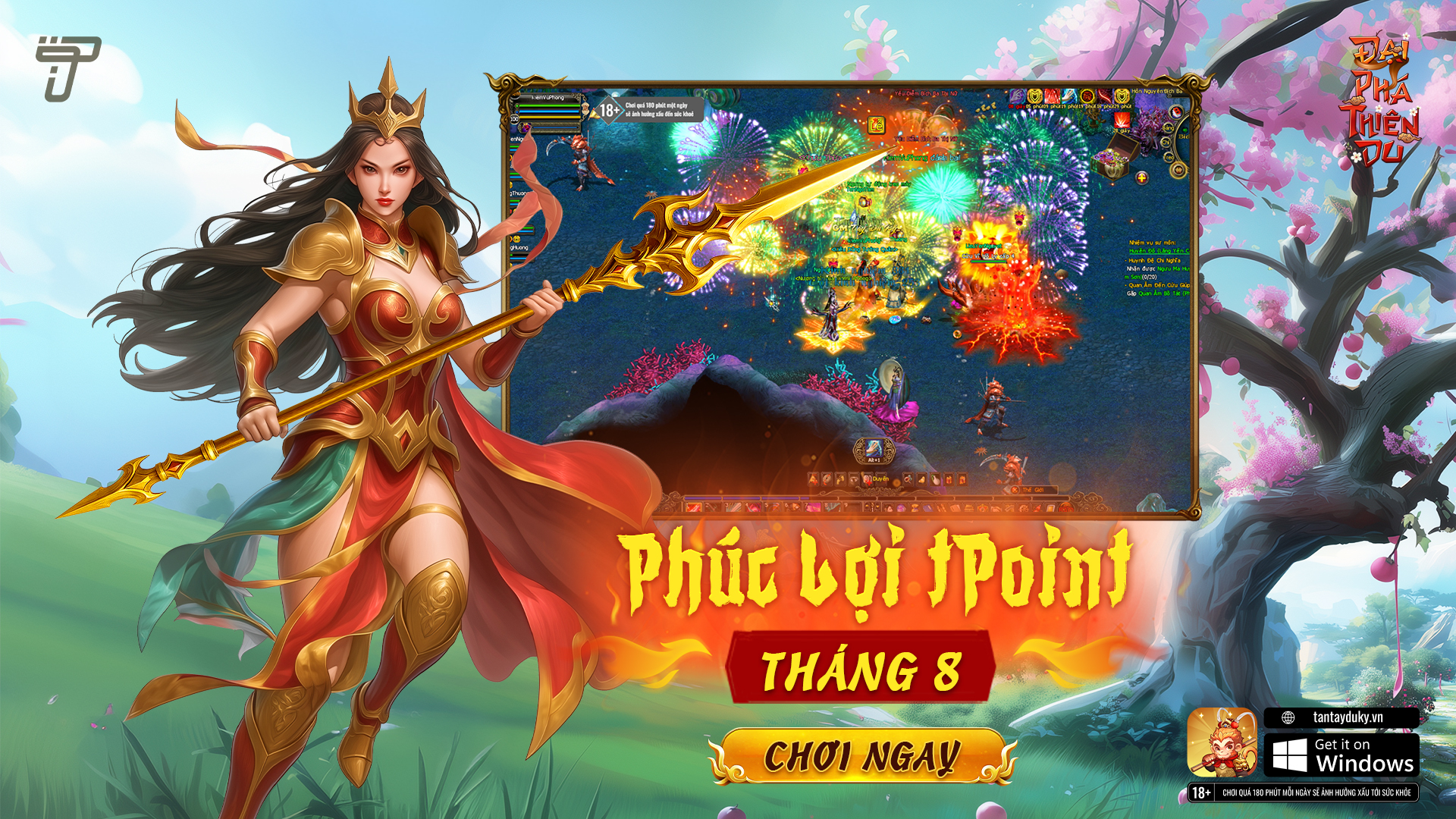 Phúc lợi tPoint tháng 8/2025 | Đại Phá Thiên Du