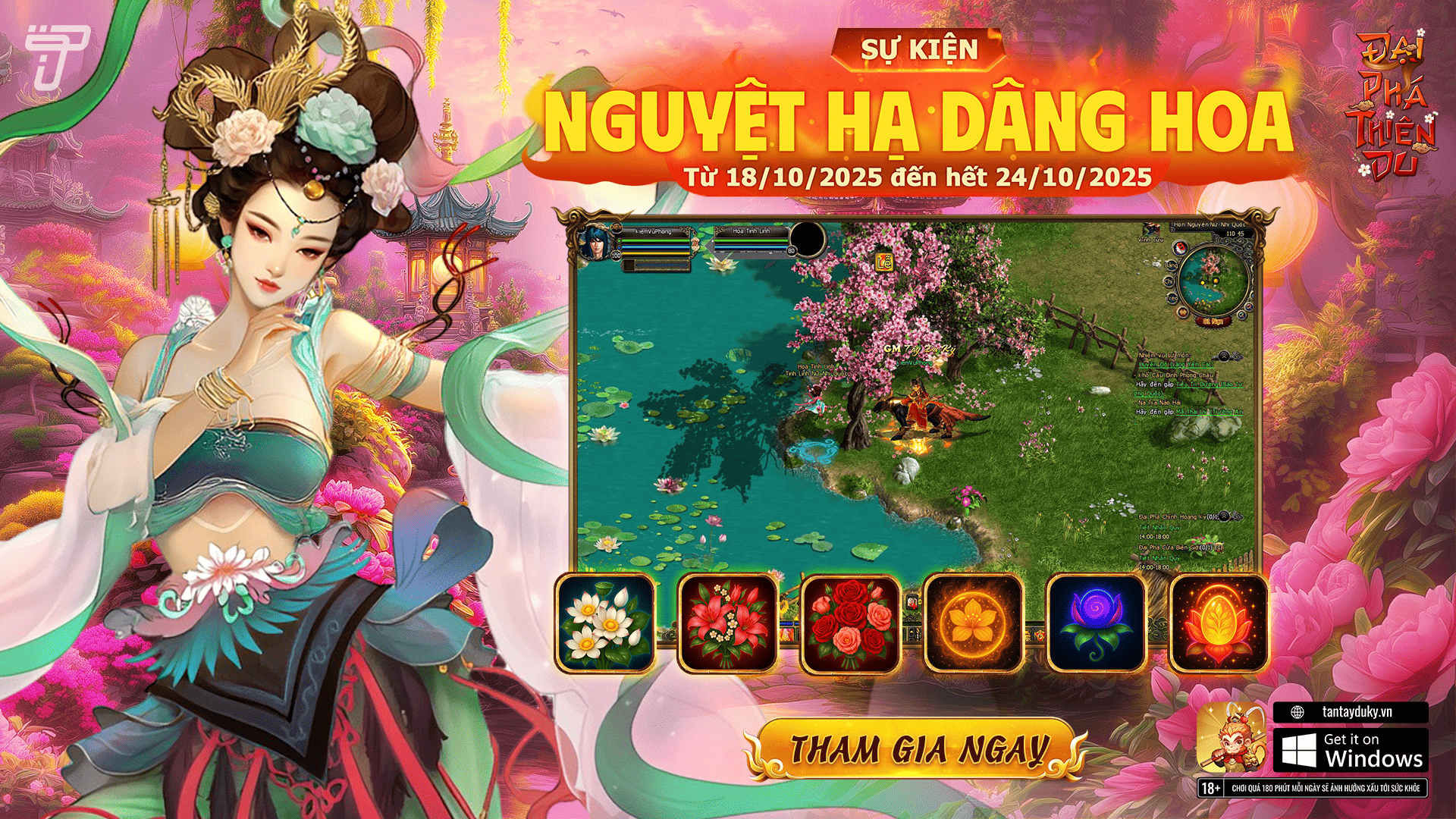 Sự Kiện: Nguyệt Hạ Dâng Hoa | Đại Phá Thiên Du