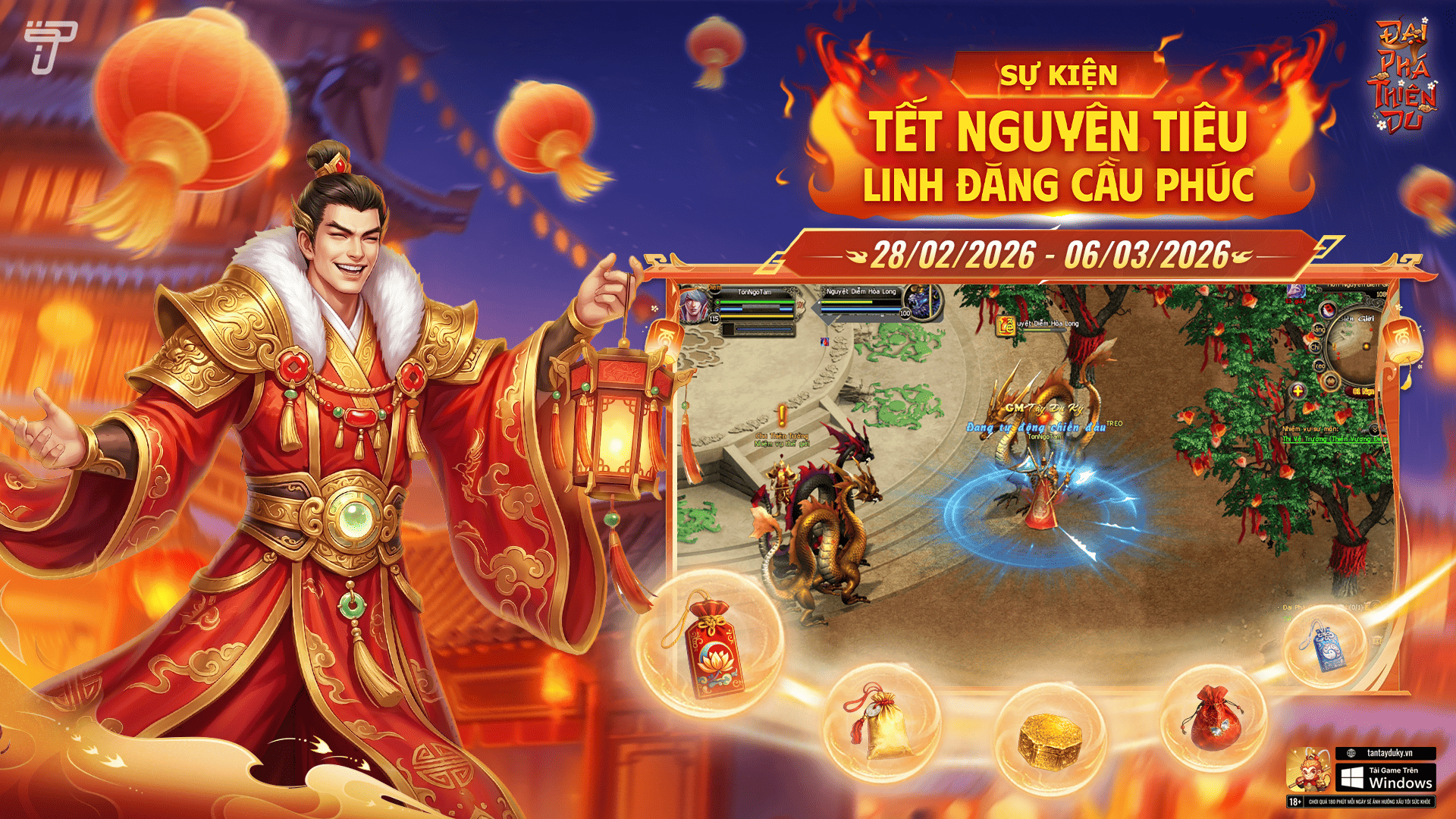 Sự Kiện: Tết Nguyên Tiêu - Linh Đăng Cầu Phúc | Đại Phá Thiên Du